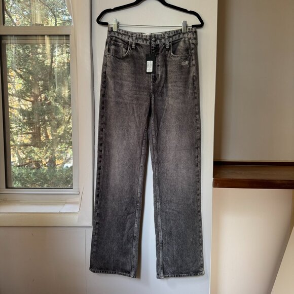 NWT Rag & Bone Miramar Shea Relaxed Straight Leg Sweatpant Jeans Raven Gray 26 - Picture 12 of 15